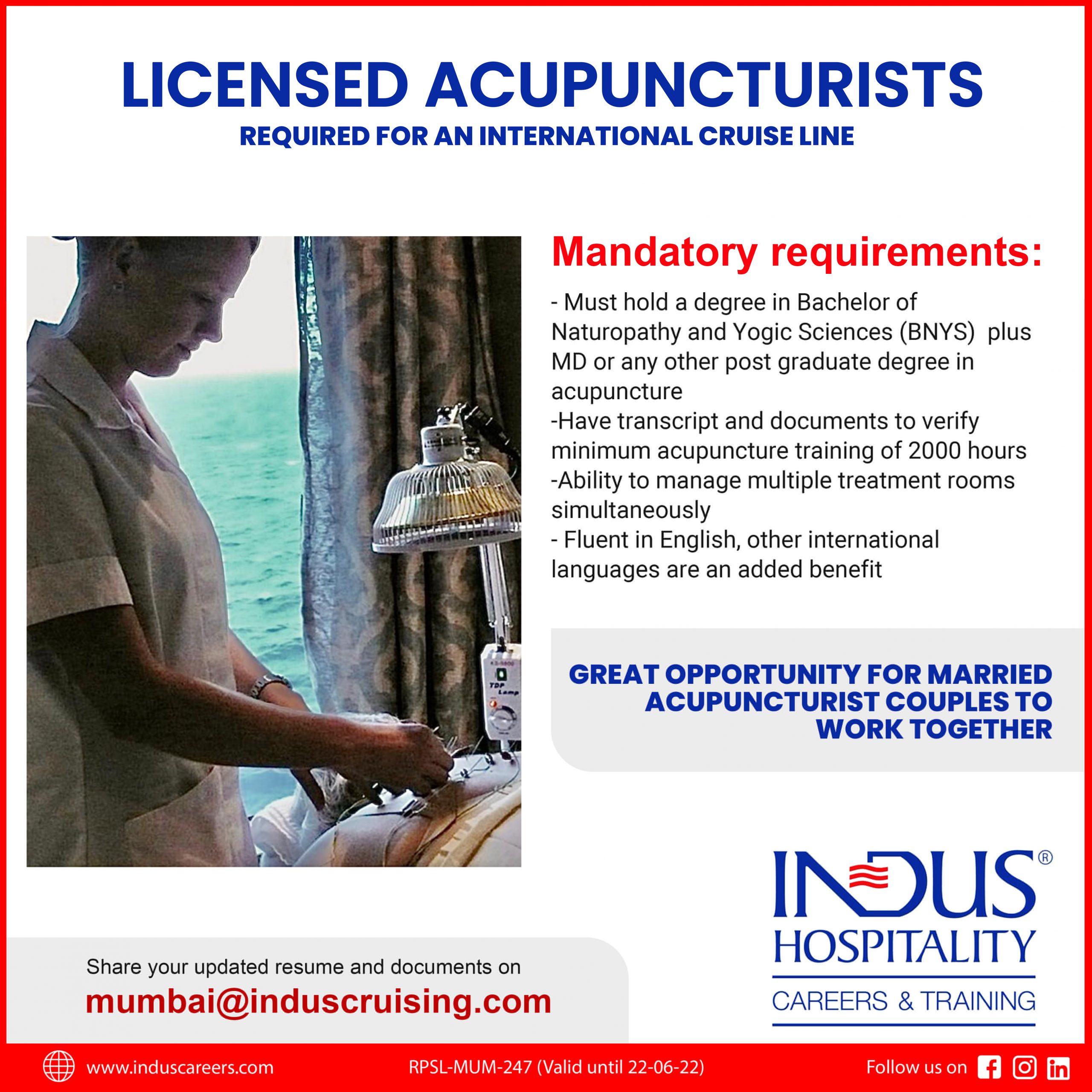 Acupuncturist required